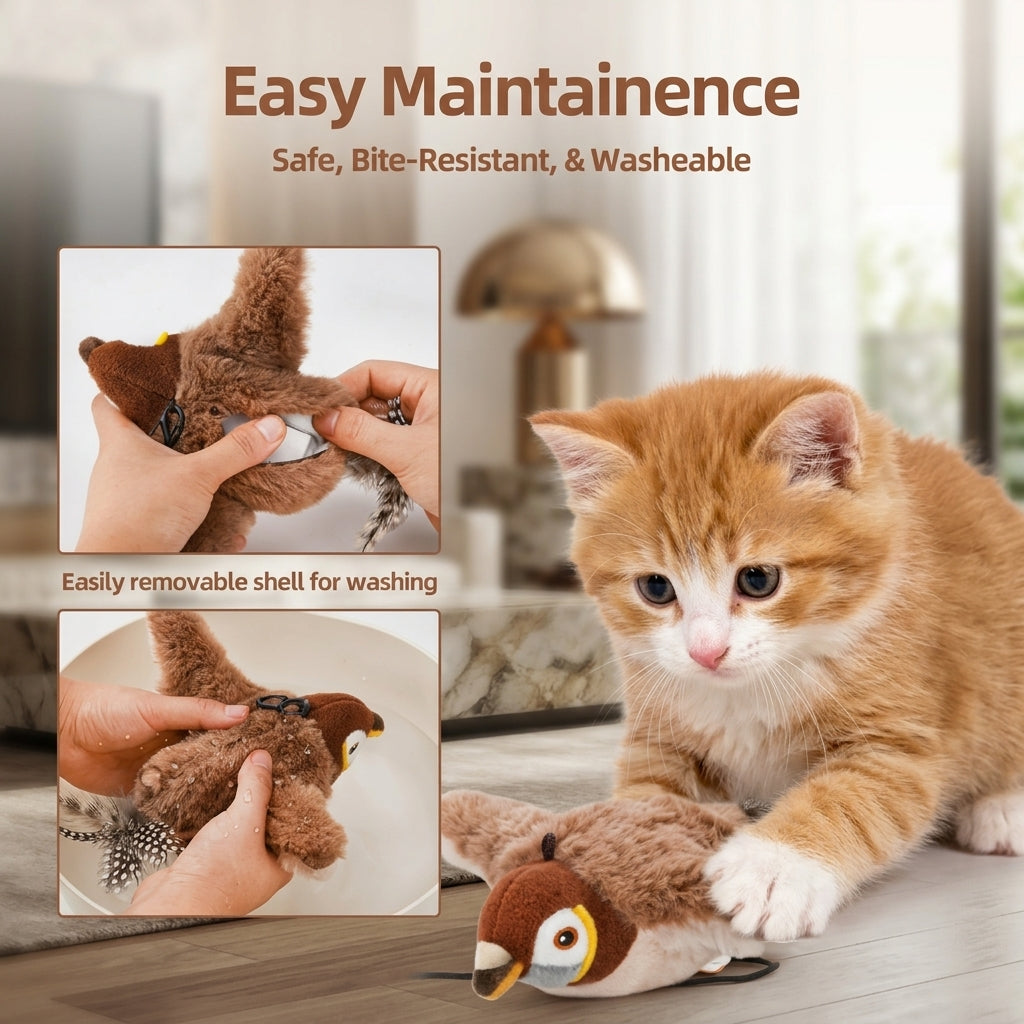 Flying Bird Cat Toy 2.0 – Rechargeable & Motion-Activated